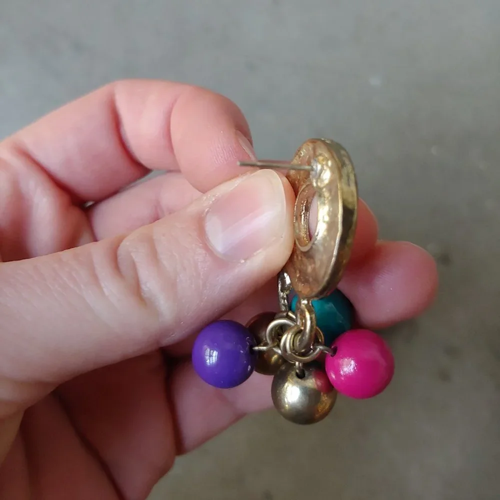 Vintage Colorful Costume Jewelry Dangle Earrings Bundle